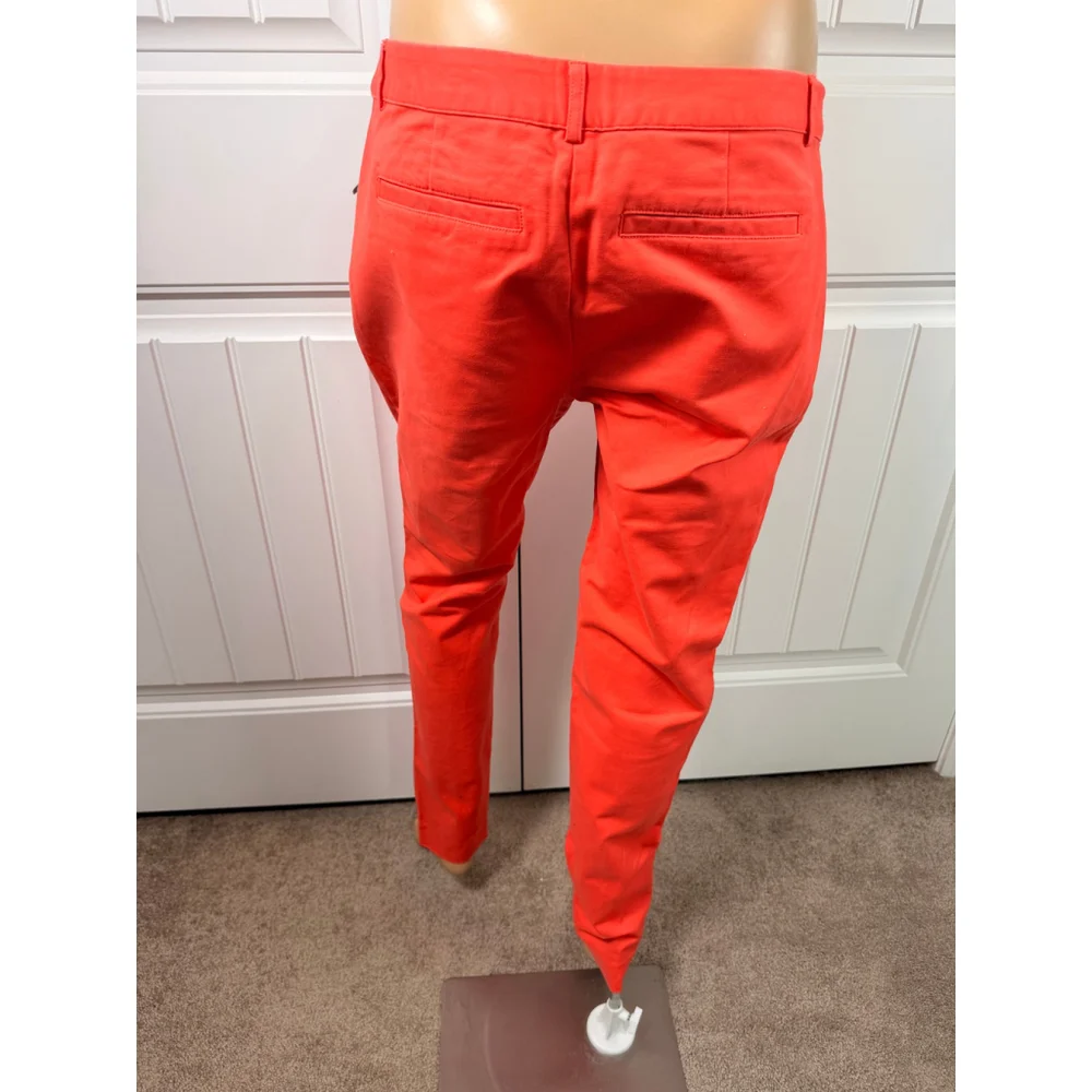Women's Michael Kors Orange Cropped Pants 8 City Chic Preppy Modern Chic Classic